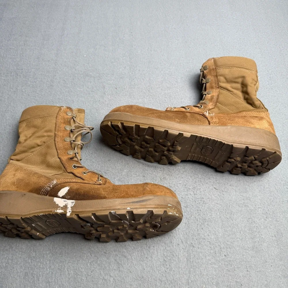 Belleville AFSTC Coyote Brown Steel Toe Military Flight Boots Mens 12R USA Made